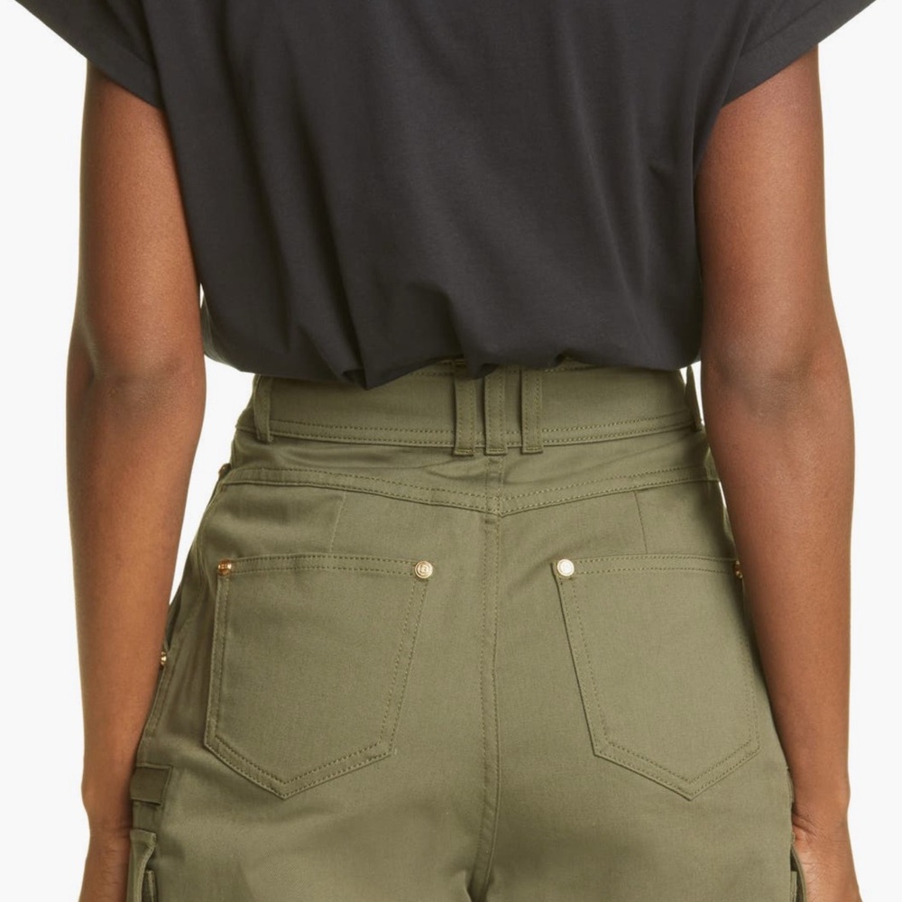 Balmain Black Short Sleeve Tee with Logo - Picture 13 of 15